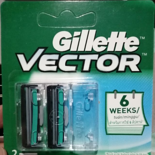 (2 LƯỠI) Bộ 2 lưỡi dao Gillette Vector.