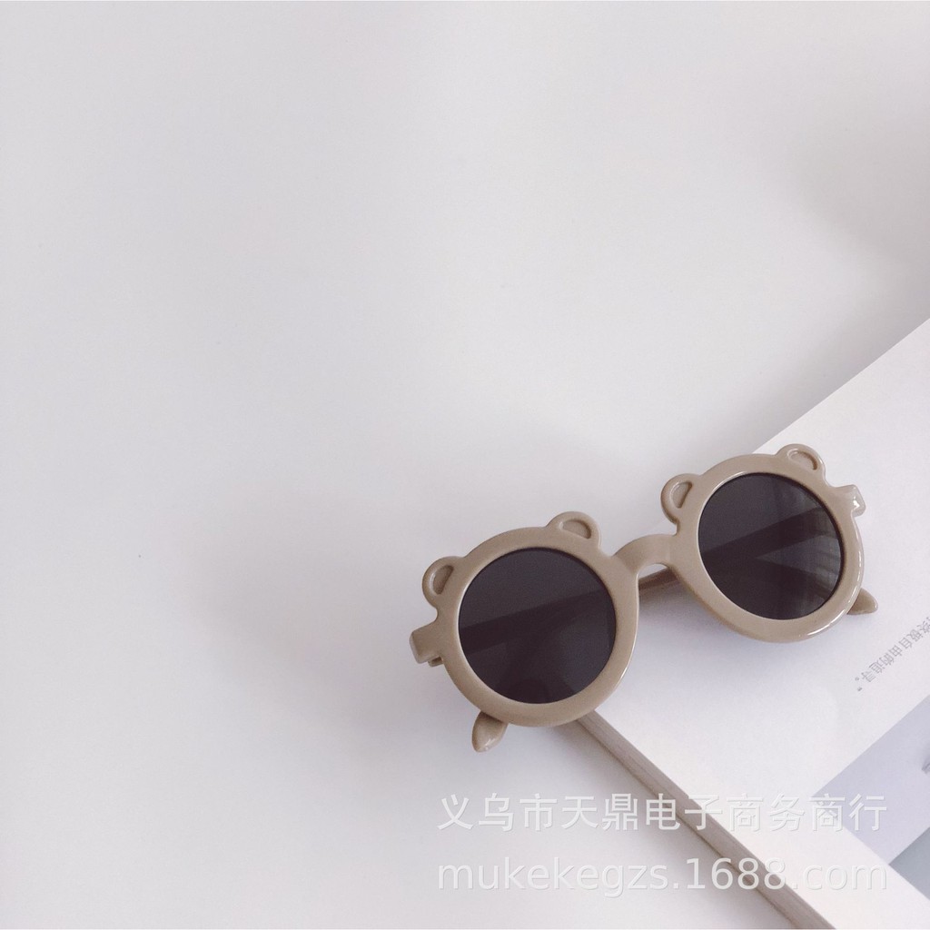 mắt kính tròn tai gấu cho bé mẫu new 2021 chuẩn loại 1 uv 400 có tem kiểm định