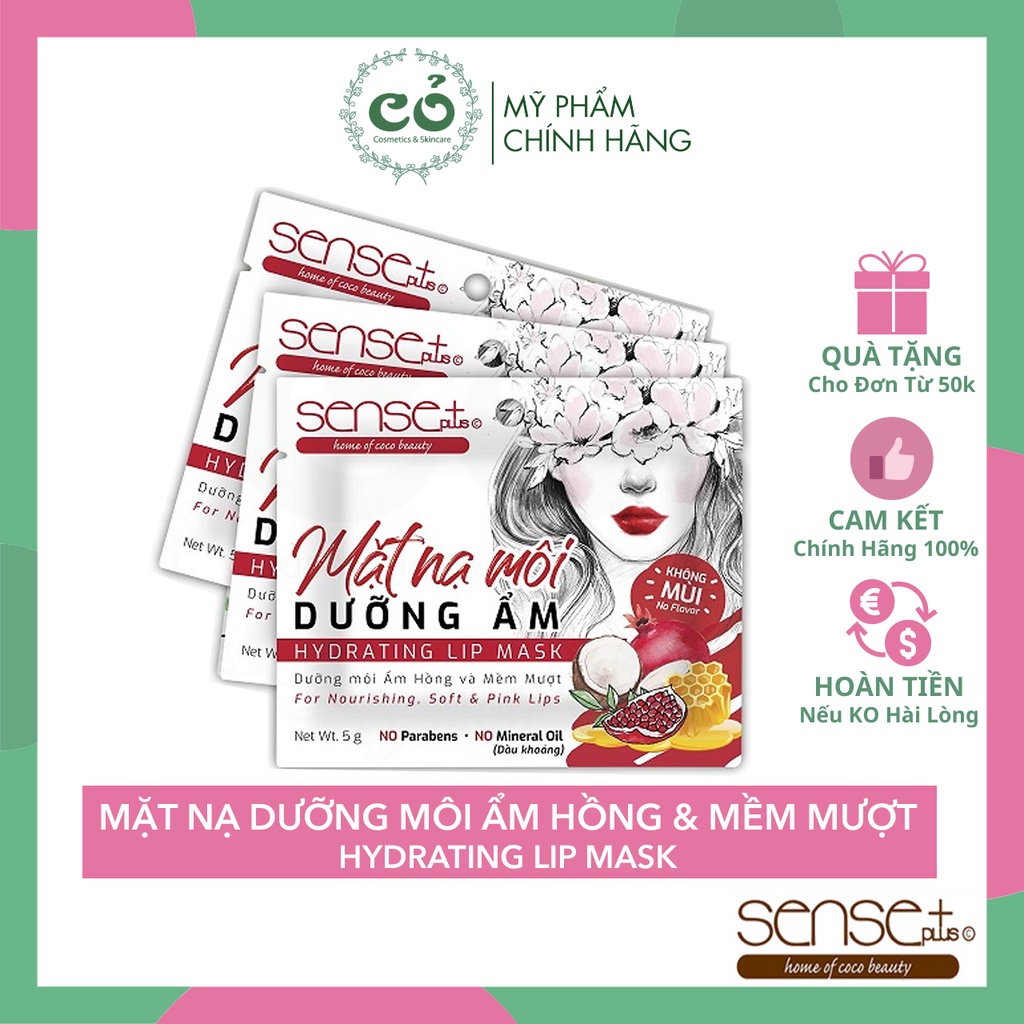 Mặt nạ môi dưỡng ẩm Sense Plus Hydrating Lip Mask (5g/miếng)