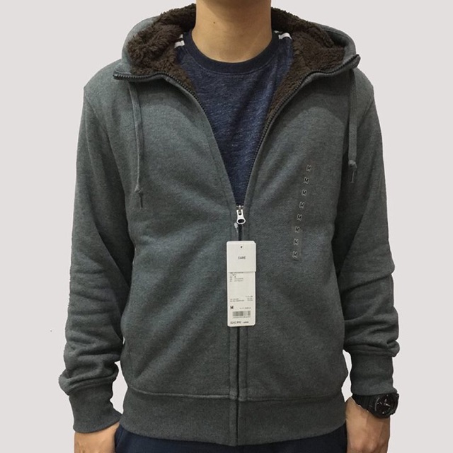 Áo nỉ lót lông cừu nam Uniqlo