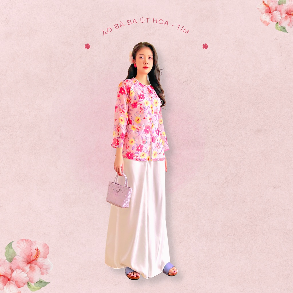 Sumire Store Áo bà ba Cách tân Út Hoa - 03 màu
