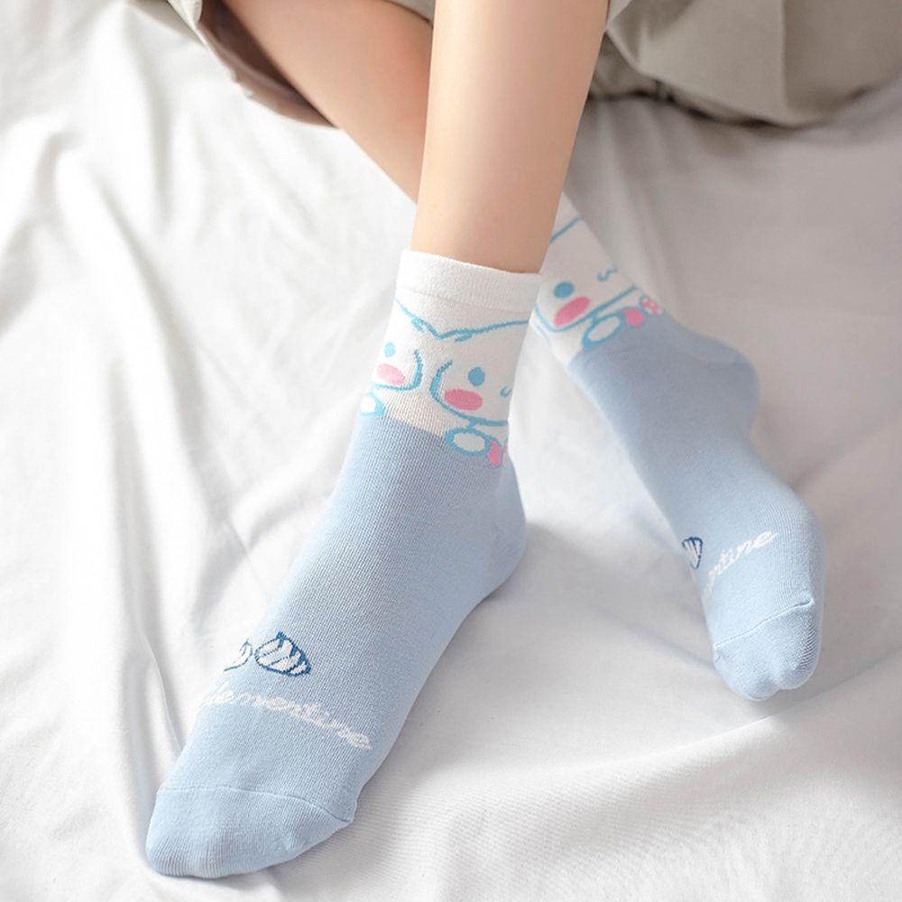 Vớ Cotton Cổ Ngắn In Họa Tiết Hoạt Hình Cinnamoroll Kiểu Nhật Bản Thời Trang Xuân Thu Cho Bé