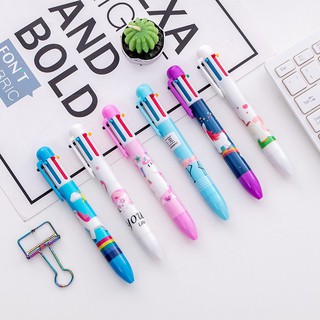 Bút bấm 6 màu ngựa và hồng hạc a22