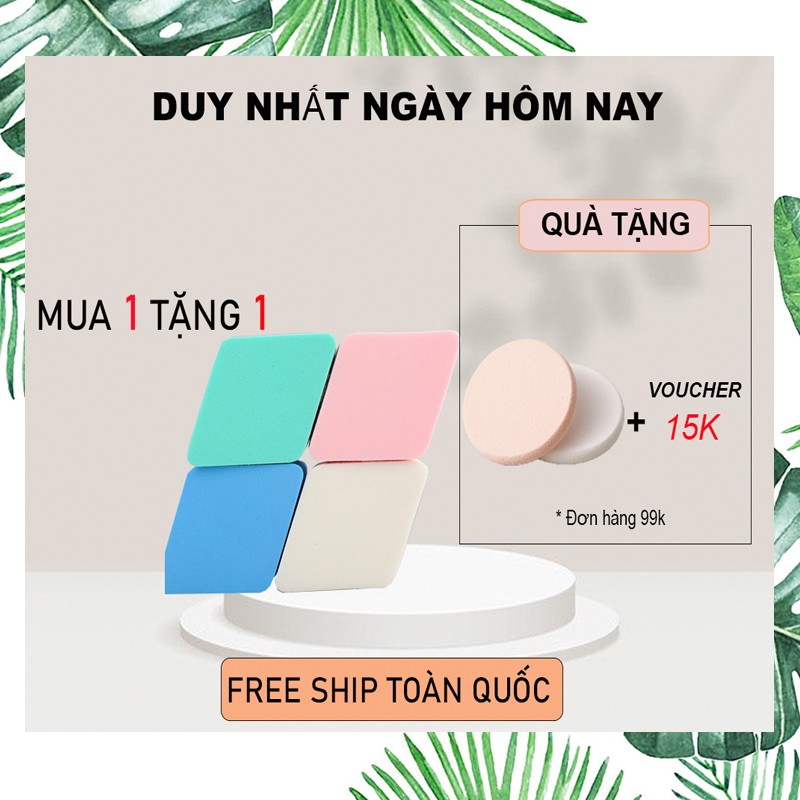 (MUA 1 TẶNG 1) Mút trang điểm HÌNH THOI chất liệu mềm mại, Dụng cụ trang điểm (KHUYẾN MÃI 3 NGÀY) màu ngẫu nhiên