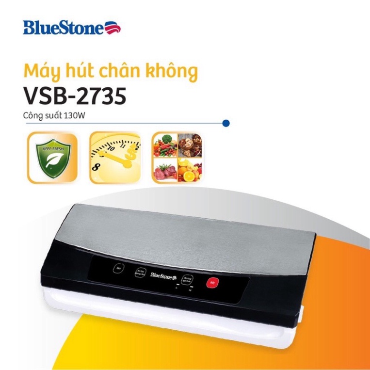 Máy Hút Chân Không Và Hàn Miệng Túi Đa Chức Năng BlueStone VSB-2735 - Hàng chính hãng(Bao bì không được đẹp)