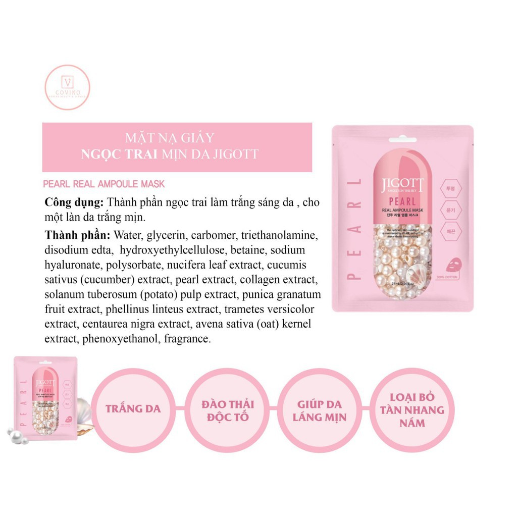 Mặt nạ giấy Jigott real ampoule mask