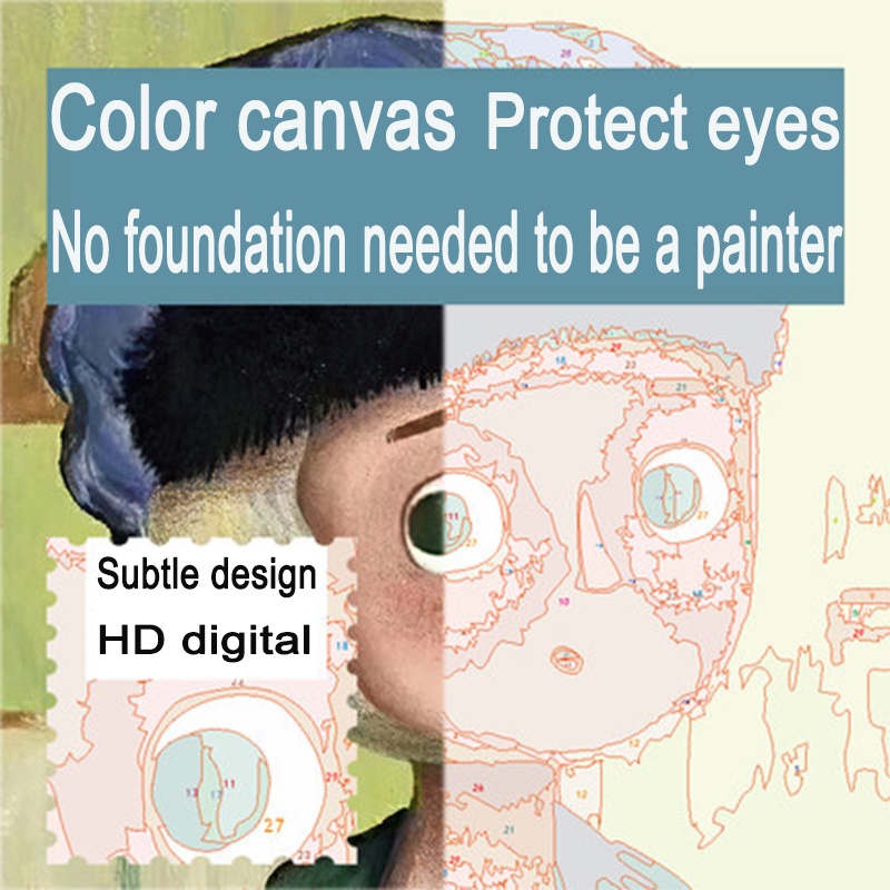 Bộ tranh tô sơn dầu hình Mona Lisa 40 * 50cm