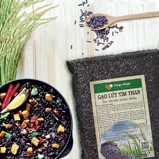 Túi 1kg gạo lứt đen Sóc Trăng