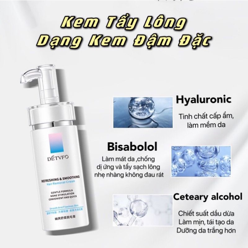 Tẩy lông không đau kem tẩy lông vĩnh viễn ức chế sự phát triển lông thân