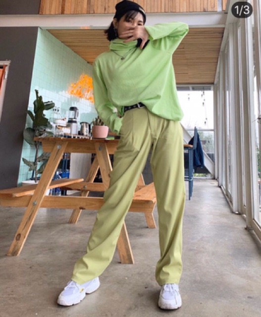 Quần cullotes xanh lá