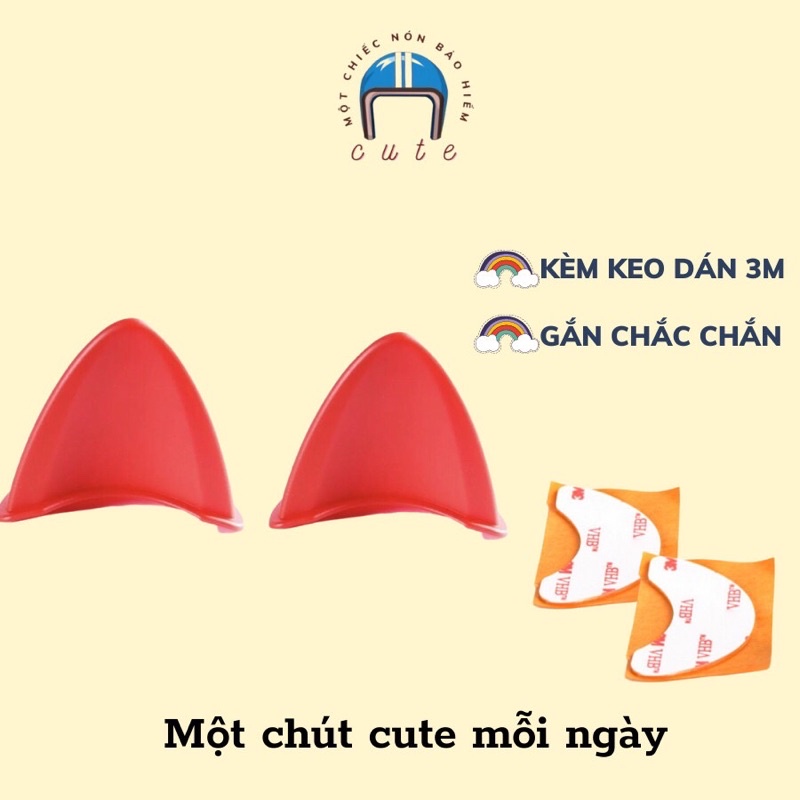 Tai Mèo Gắn Mũ Bảo Hiểm Cute_Nhiều Màu_Chất Liệu Nhựa PTU Cứng Cáp_Cute Shop