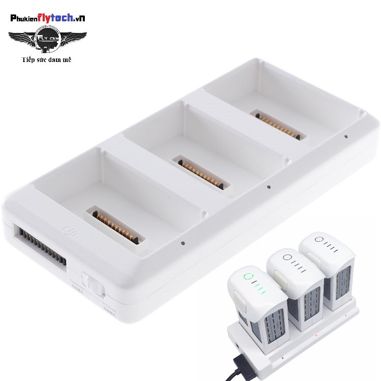 Hub sạc 3 pin Phantom 4 - chính hãng sunnylife - sạc lần lươt 3 pin phantom 4.