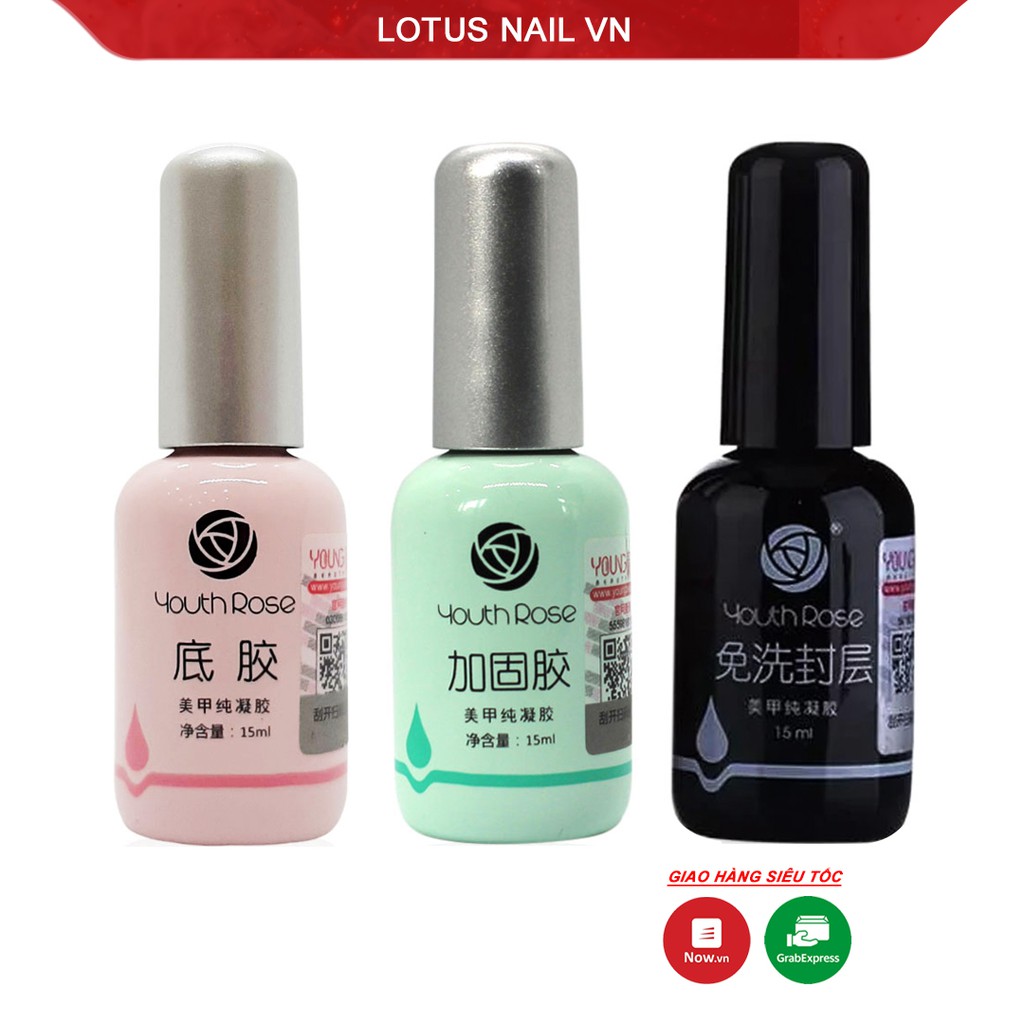 Base top cứng móng hoa hồng chính hãng chai 15ml