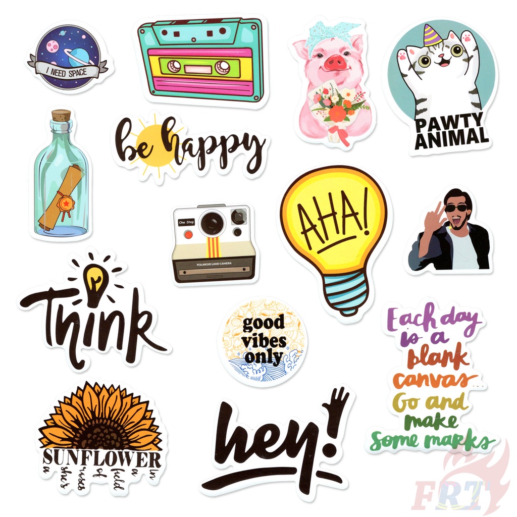 25Pcs/Set ❉ VSCO Sunshine Healing Slang Stickers ❉ DIY Fashion Waterproof Doodle Decals Stickers
