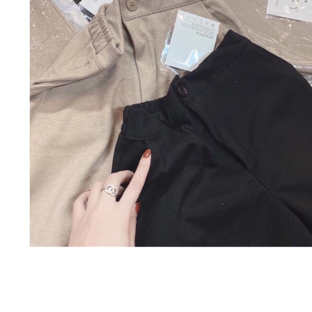 Quần baggy dạ chun sau