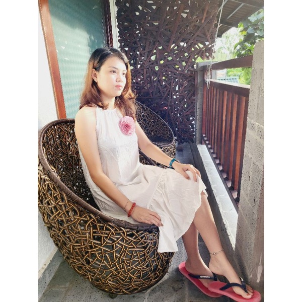 Đầm Đôi, Váy Đôi Cho Mẹ Và Bé Gái. Chất Vải Đũi Mềm Mịn, Váy Thiết Kế Dáng Dài, Form Suông Cơ Bản- Màu Trắng