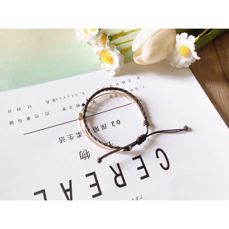 Vòng tay, vòng chân nam nữ waterproof phối hạt cườm và charm ngôi sao, hoa, trái tim | BigBuy360 - bigbuy360.vn