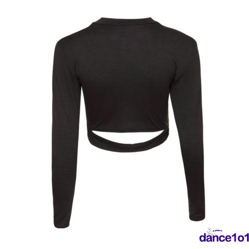 Áo thun tay dài đan dây gợi cảm cho nữ