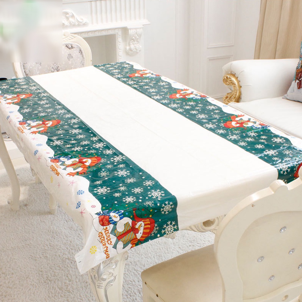 Khăn Trải Bàn PVC 110 * 180cm Chủ Đề Giáng Sinh