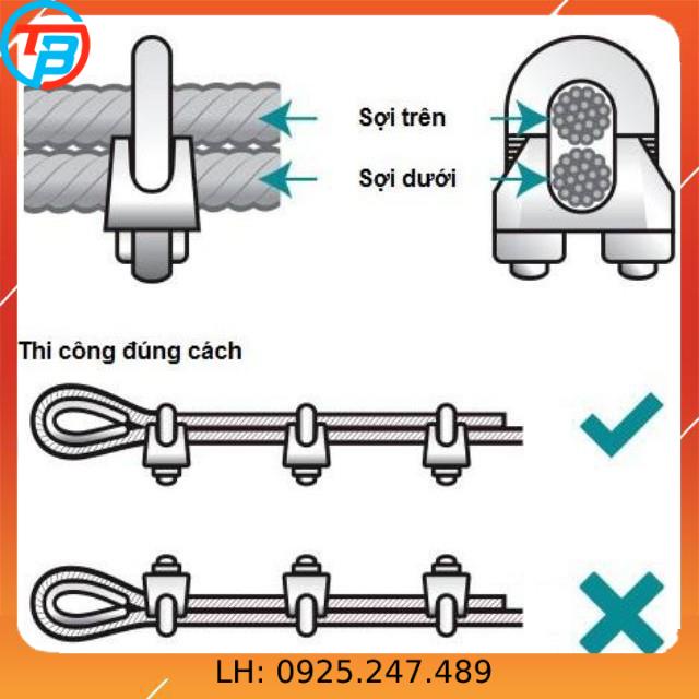 Khóa cáp, ốc xiết cáp, ma ní xiết cáp lụa, khóa dây cáp tăng đơ, cóc xiết cáp (5-6-8mm)