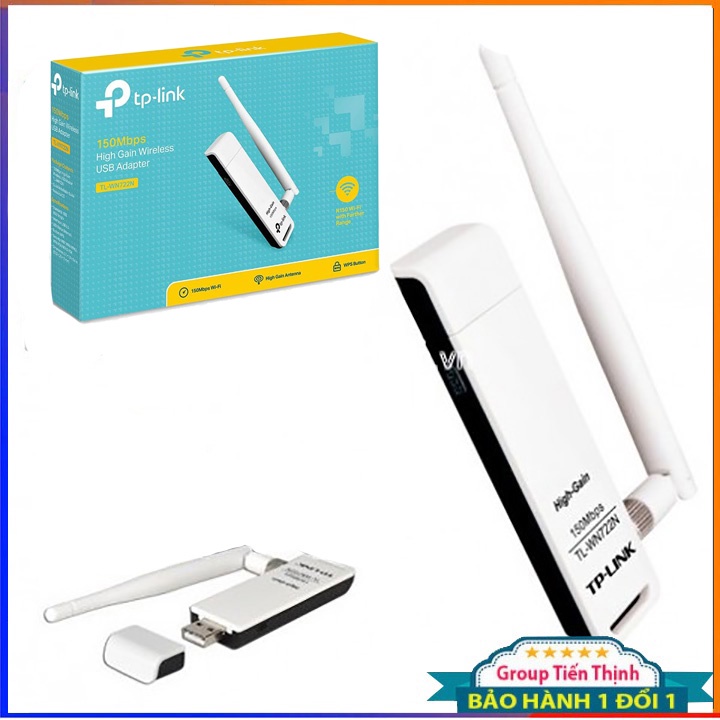 Bộ phát wifi TP-Link TL-WN722N Có Anten 150 Mbps thu sóng cực mạnh