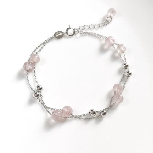 Lắc Tay Bạc Blue Peach Đá màu LT409 | BigBuy360 - bigbuy360.vn