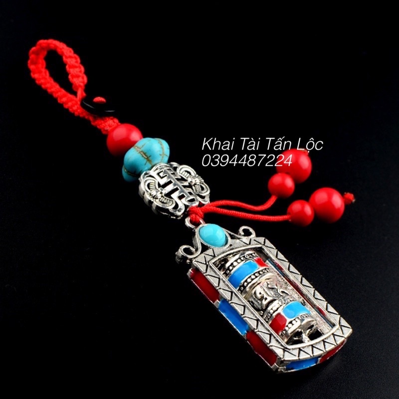 Móc khoá kinh luân bình an Pháp Khí Mật tông Tây Tạng