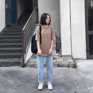 Áo thun trơn tay lỡ