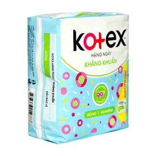 Băng vệ sinh Kotex hằng ngày hương tự nhiên kháng khuẩn 40 miếng