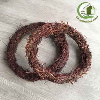 Vòng cây khô dây rừng màu nâu đen - vòng tròn tổ chim đường kính 30cm