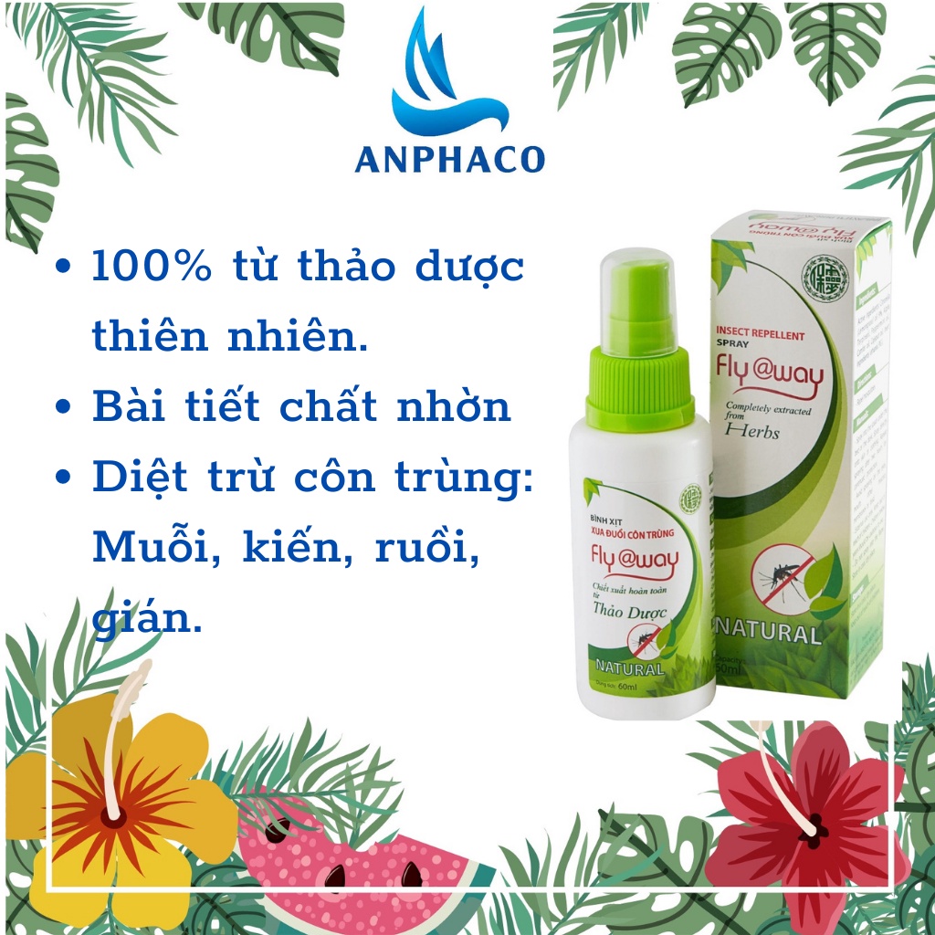 BÌNH XỊT CHỐNG  MUỖI FLY@WAY 100% TỰ NHIÊN
