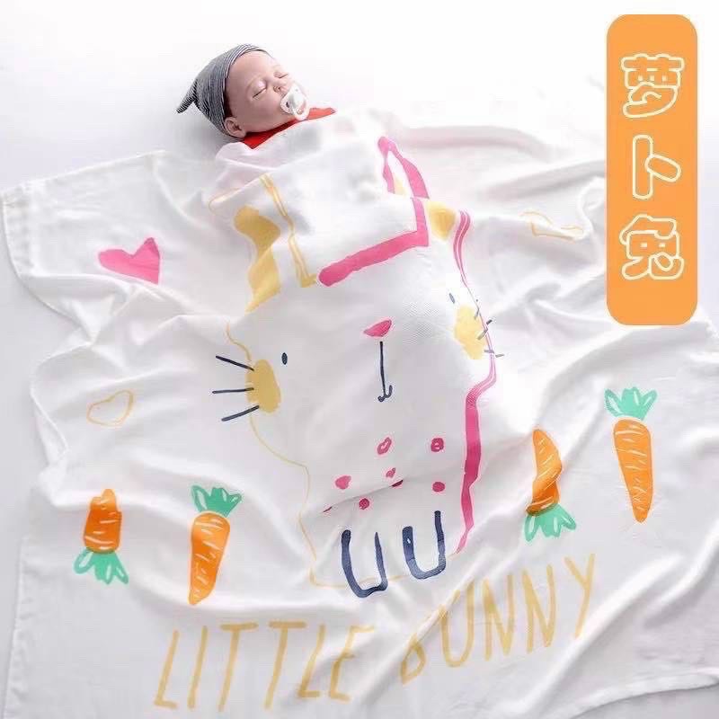 Chăn lụa cotton mềm mát cho bé (1.2mx1.2m)