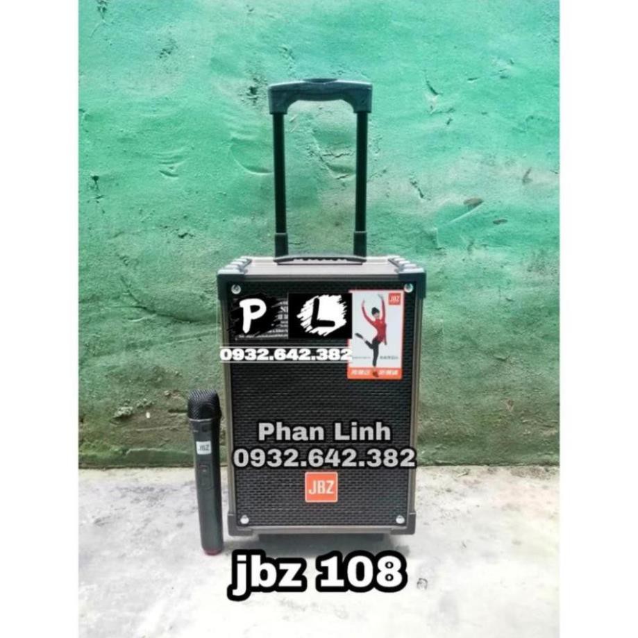Loa kéo Jbz 108 ..2 tấc kèm 1 mic ko dây + cục sạc + dây cáp 2 đầu 3.5li + remto ..giá lẻ bằng giá sĩ..tại shop Huy Hân