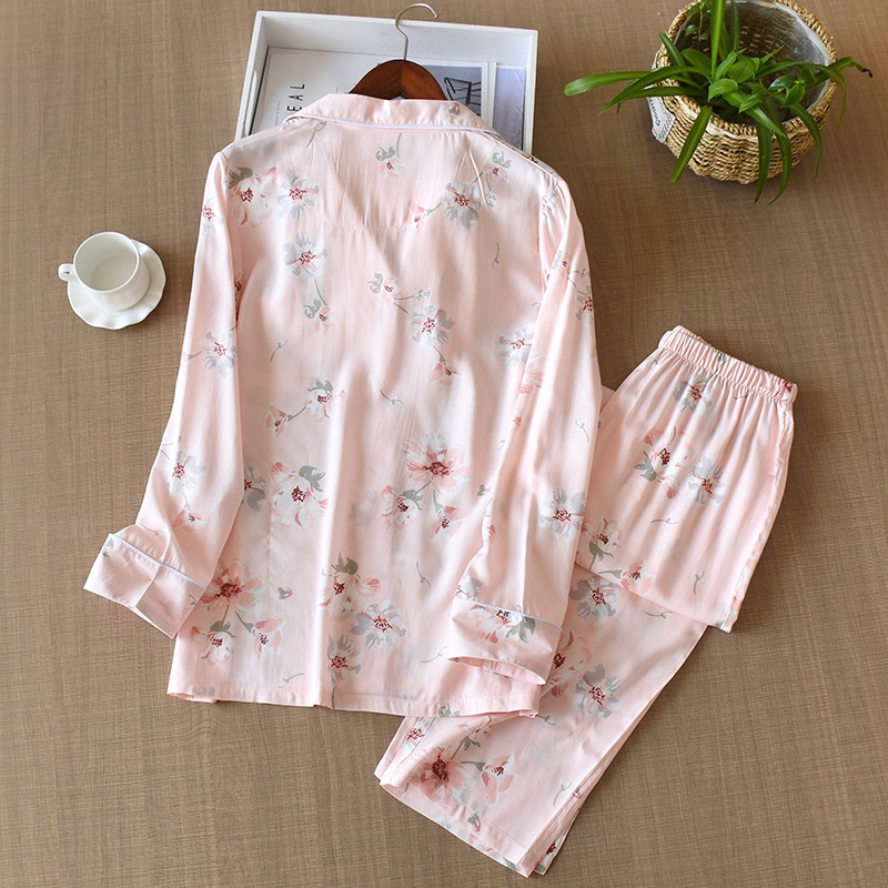 Bộ pijama dài tay - mẫu hoa hồng