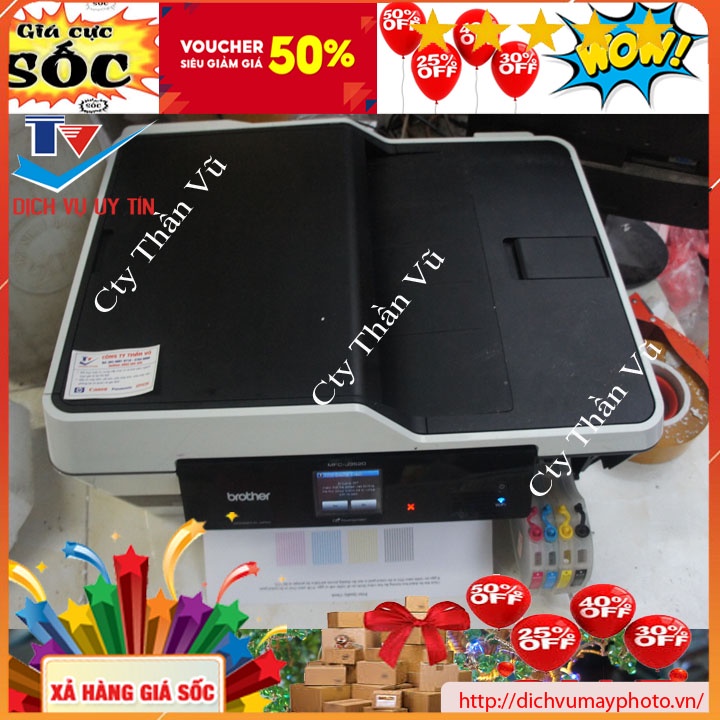 Máy in phun màu cũ A3 đa chức năng Brother MFC J3520 J3720 đầy đủ tính năng in màu in đen trắng photocopy scan