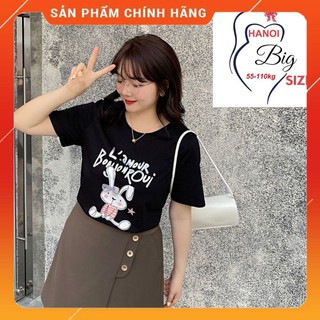 Áo thun bigsize cao cấp thỏ nơ cho nữ 55-105kg _ hàng có sẵn tại HANOI BIGSIZE - sản phẩm của thương hiệu Caidoble