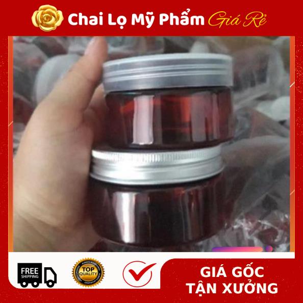 Hủ Đựng Kem ❤ RẺ VÔ ĐỊCH ❤ Hũ nhựa pet Nâu,Đen,Trong 100g đựng mỹ phẩm , thực phẩm, đồ khô, ngũ cốc