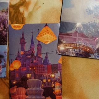 Set 3 tấm nhãn dán tím mộng mơ trang trí sổ sticker