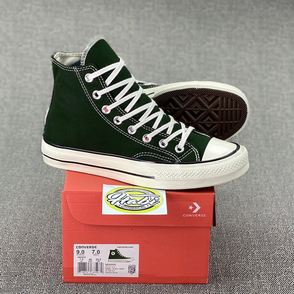 Giày Thể Thao Converse 70s Màu Xanh Lá Cây Egret Cao Cấp