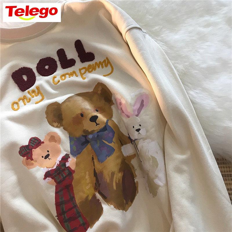 Áo sweater Tay Dài Dáng Rộng Phong Cách Thời Trang Hàn Quốc Cho Nữ