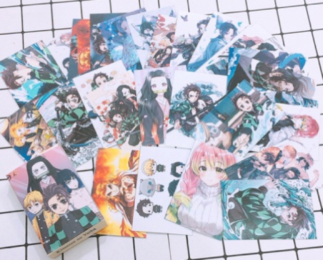 Ảnh card kimetsu no Yaiba gồm 30 tấm khác nhau