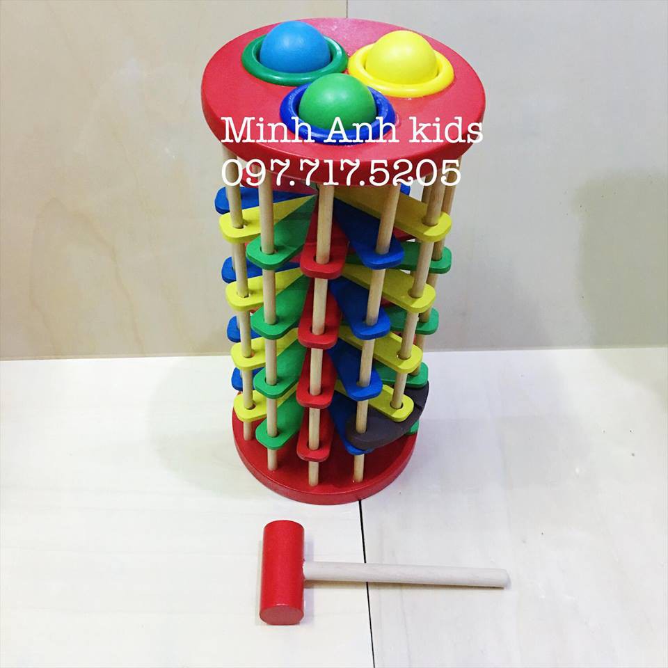 Đồ chơi gỗ Đập bóng zig zac