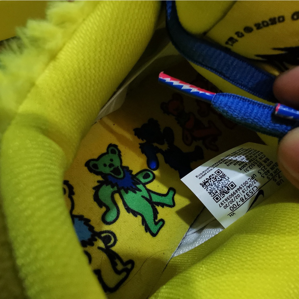 Giày thể thao Sneaker SB DUNK GREATFUL dead bear opti yellow