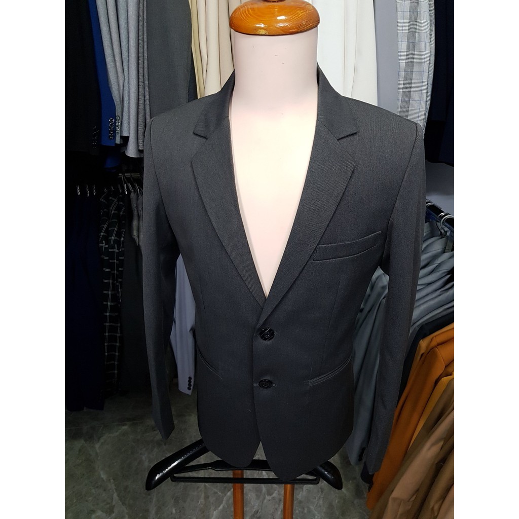 Áo Vest Nam Form Suông màu Xám 2 nút chất vải mềm mịn