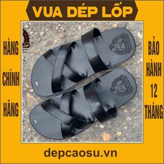 Dép cao su 3 Quai chéo Lốp máy bay Vua dép lốp