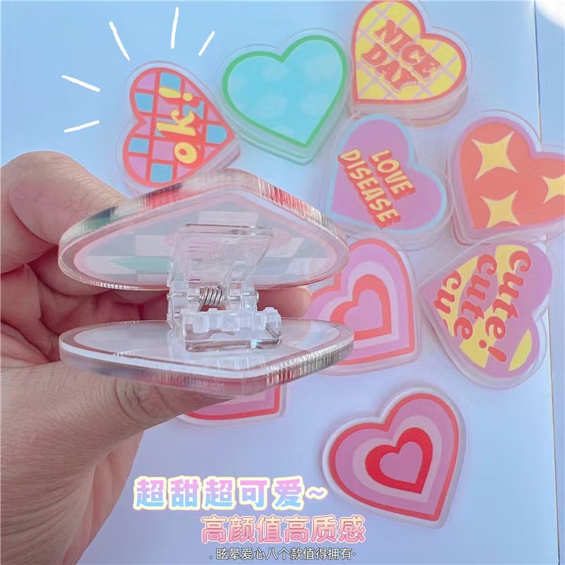 Kẹp Giấy Bằng Acrylic Phong Cách Vintage Tiện Dụng Cho Văn Phòng/ Trường Học