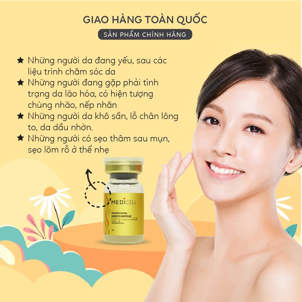 Tế Bào Gốc Cấp Ẩm Căng Bóng Phục Hồi Da, Serum Cá Hồi Extra Medicell - Lọ 5ml