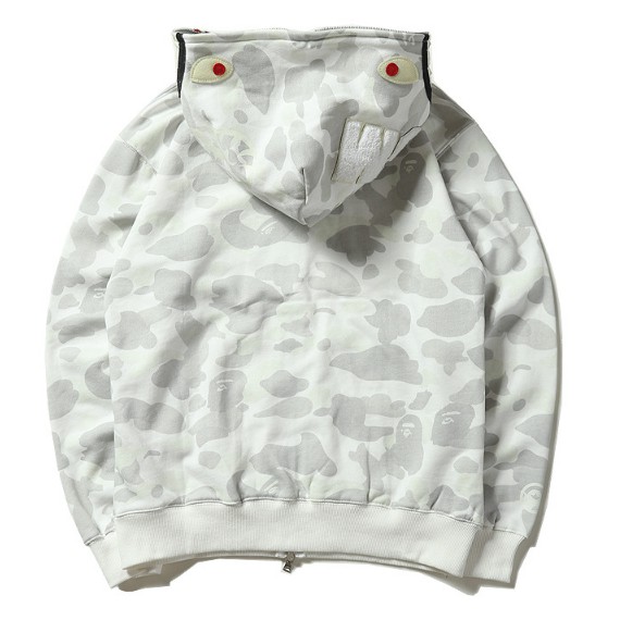 New A Bathing Ape Bape WGM Shark Camouflage Hoodie Sweater Men Women Casual Jacket Luminous