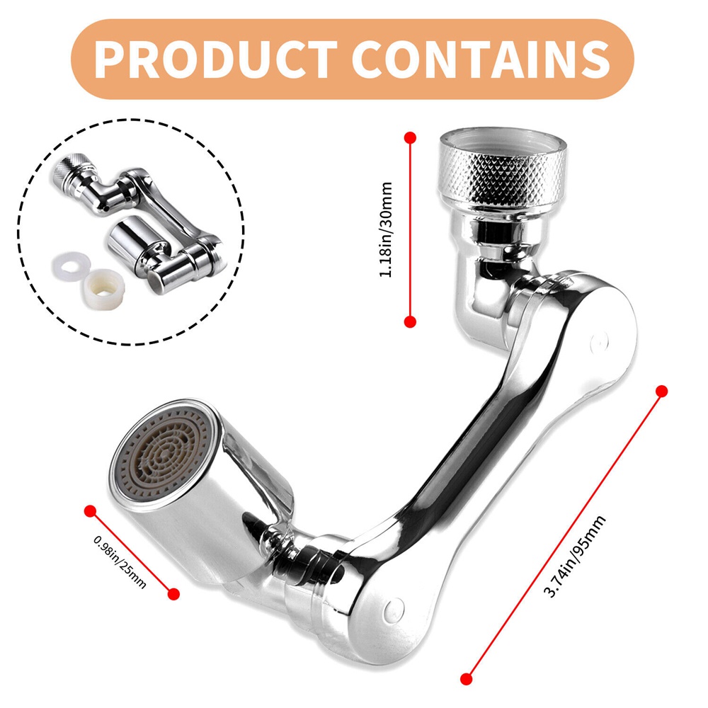 1080° Đầu Lọc Nối Dài Vòi Nước Bồn Rửa Chén / Nhà Tắm Tiện Dụng