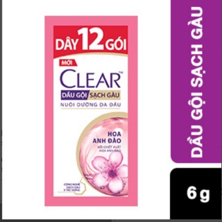 1 Dây dầu gội Clear trị gàu hoa anh đào 12 gói x6g